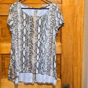 Coin 1804 Snakeskin Print Short Sleeve Tunic L